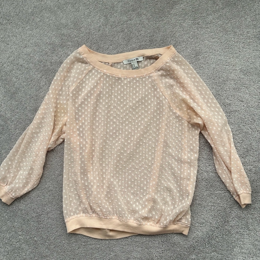 Forever 21 - Sheer Dotted Top